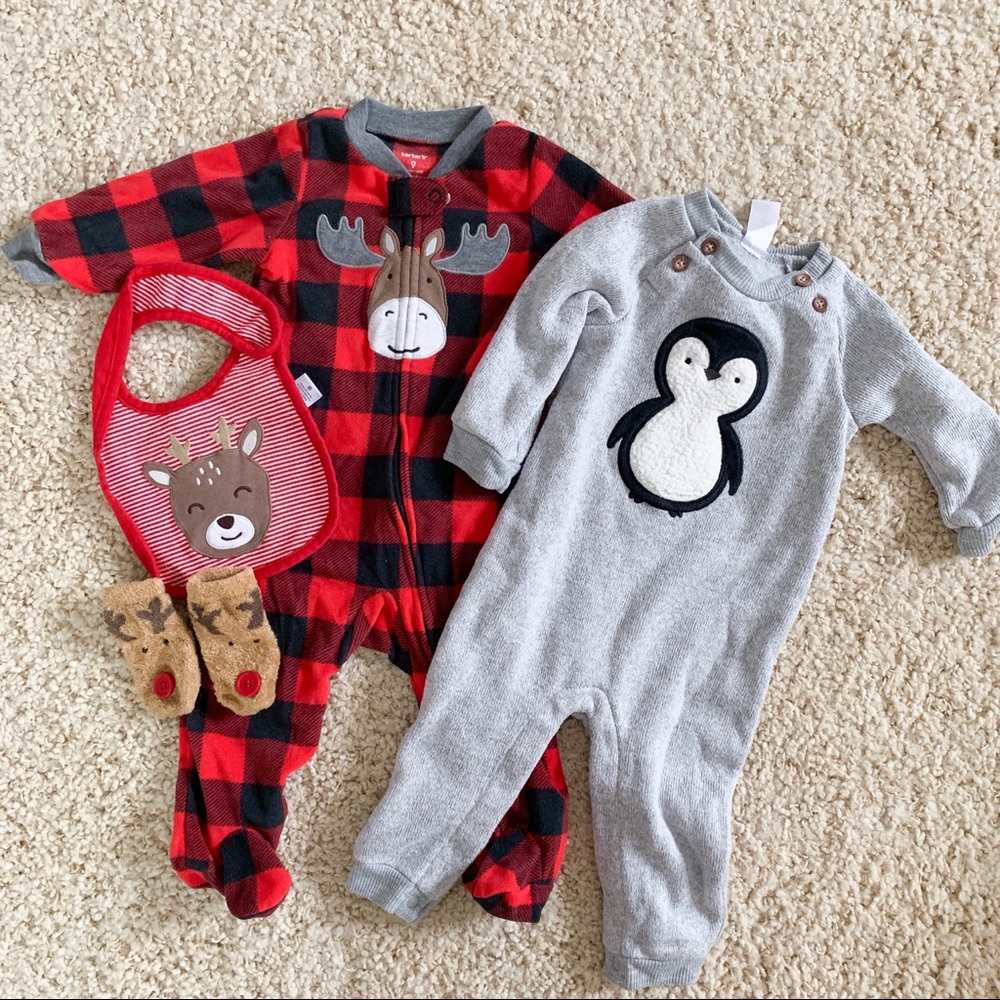 EUC Carter’s Holiday/Winter Bundle size 9M